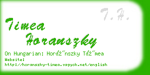 timea horanszky business card